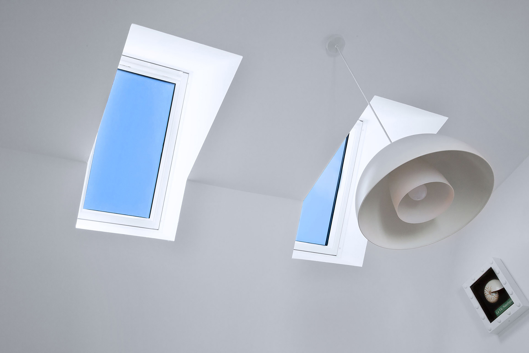 Photo showing roof lights in open plan space
